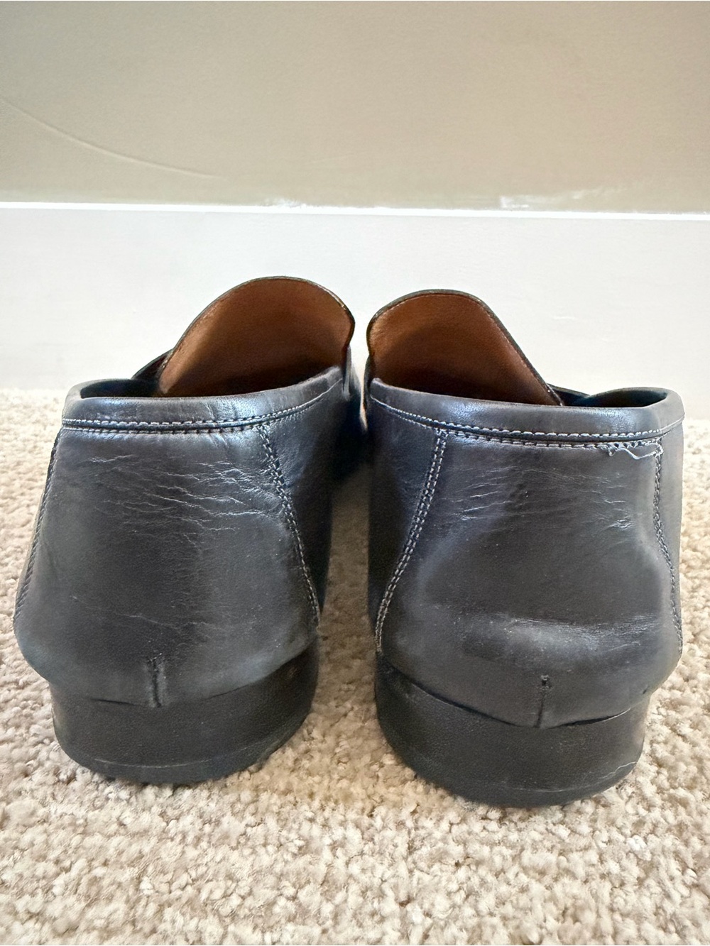 Mezlan Fresco Black Leather Penny Loafers Men’s Size 10.5 Made in Spain - Picture 3 of 7